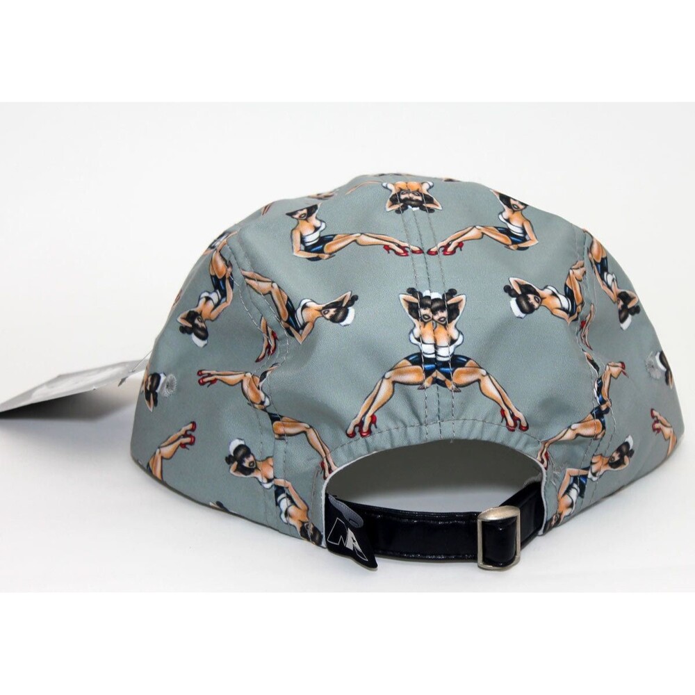 NWT MANHATTAN PROJECT Pinup Sailor Girl Green and Blue Baseball Cap Hat OSFM - Picture 3 of 4